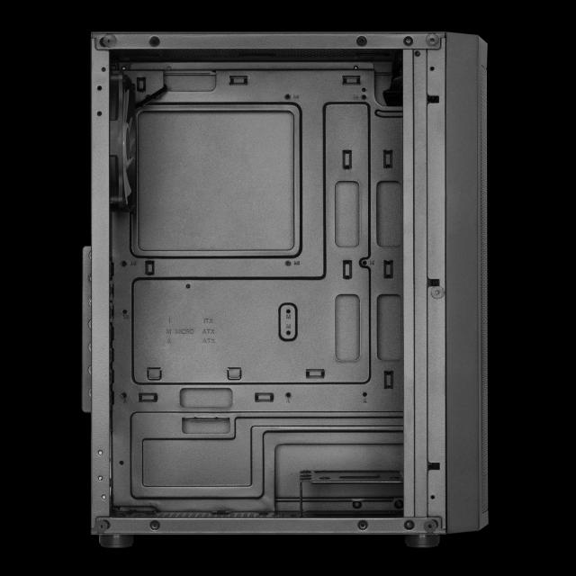 Кутия Gamdias AURA GC3 Mesh, 1 x USB 3.0, 2 x USB 2.0, HD Audio x 1, aRGB, Tempered Glass, ATX, черна