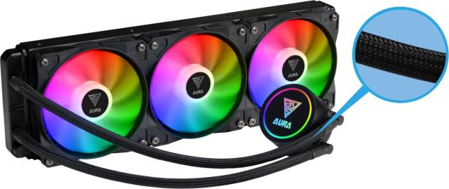 Охладител Gamdias AURA GL360 RGB, AMD/Intel