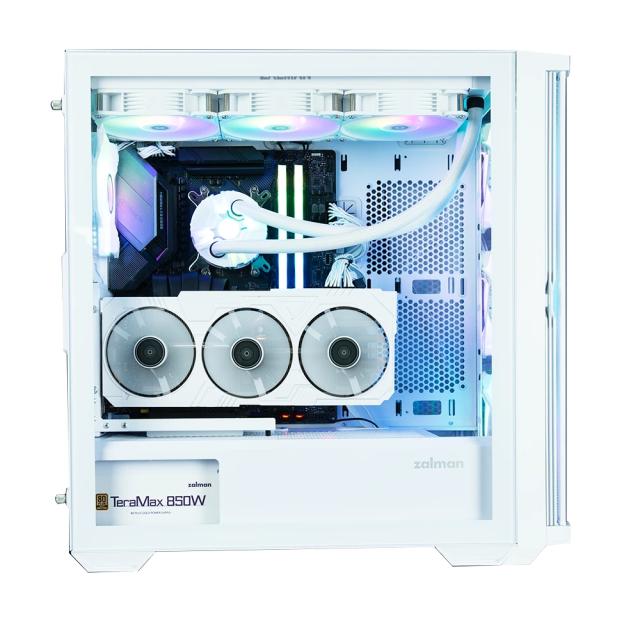 Кутия Zalman Z10 DUO White, 1 x USB 3.1 Type-C 2 x USB 3.0, HD Audio Mic/Headphones, Mesh/Tempered Glass, EATX , бяла