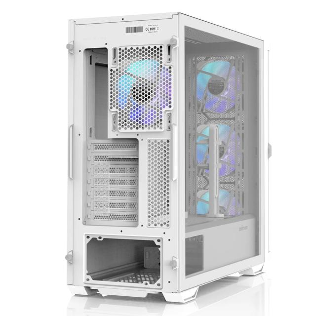 Кутия Zalman Z10 DUO White, 1 x USB 3.1 Type-C 2 x USB 3.0, HD Audio Mic/Headphones, Mesh/Tempered Glass, EATX , бяла