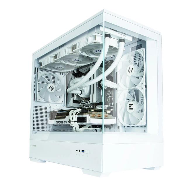 Кутия Zalman P30 White, aRGB, Tempered Glass, 1 x USB 3.1 Type-C 1 x USB 3.0 HD Audio x 1, mATX, бяла