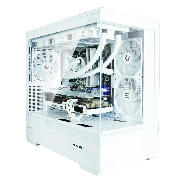 Кутия Zalman P30 White, aRGB, Tempered Glass, 1 x USB 3.1 Type-C 1 x USB 3.0 HD Audio x 1, mATX, бяла