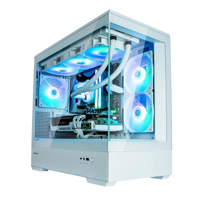 Кутия Zalman P30 White, aRGB, Tempered Glass, 1 x USB 3.1 Type-C 1 x USB 3.0 HD Audio x 1, mATX, бяла