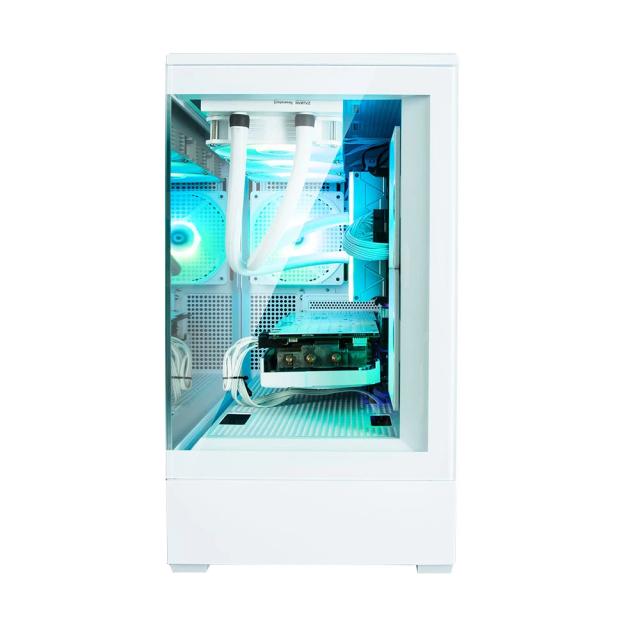 Кутия Zalman P30 White, aRGB, Tempered Glass, 1 x USB 3.1 Type-C 1 x USB 3.0 HD Audio x 1, mATX, бяла