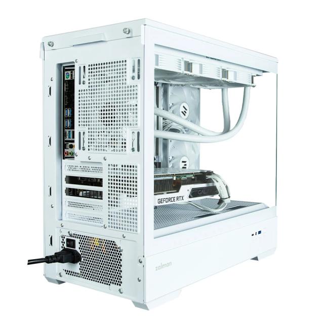 Кутия Zalman P30 White, aRGB, Tempered Glass, 1 x USB 3.1 Type-C 1 x USB 3.0 HD Audio x 1, mATX, бяла