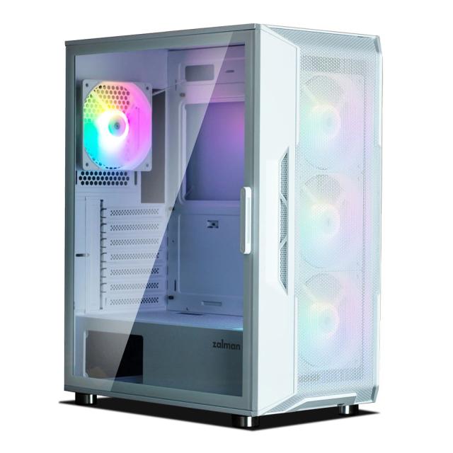 Кутия Zalman  I3 NEO RGB, Mesh, 2 x USB 3.0 1 x USB 2.0 HD Audio x 1, ATX, Бяла