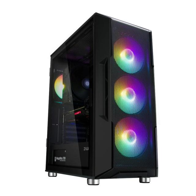 Кутия Zalman  I3 NEO RGB, Mesh, 2 x USB 3.0 1 x USB 2.0 HD Audio x 1, ATX, черна