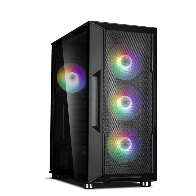 Кутия Zalman  I3 NEO RGB, Mesh, 2 x USB 3.0 1 x USB 2.0 HD Audio x 1, ATX, черна