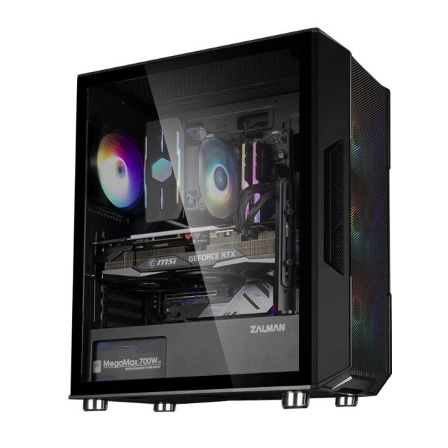 Кутия Zalman  I3 NEO RGB, Mesh, 2 x USB 3.0 1 x USB 2.0 HD Audio x 1, ATX, черна