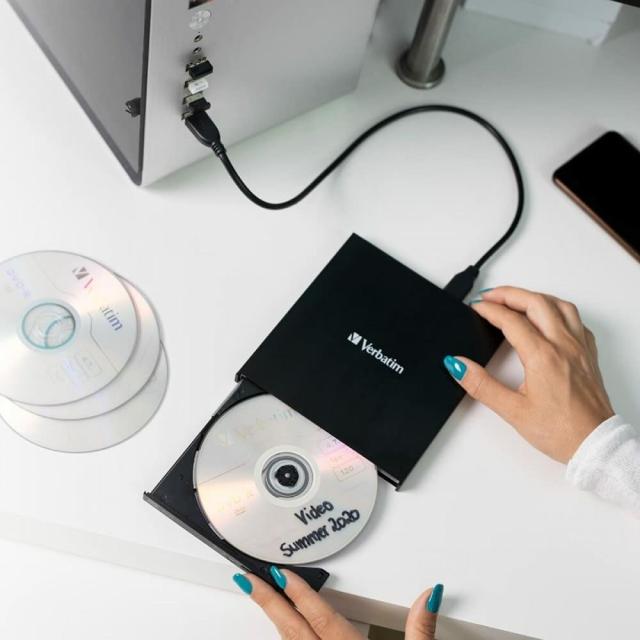 Записващо устройство Verbatim Slimline, Външно, USB- C