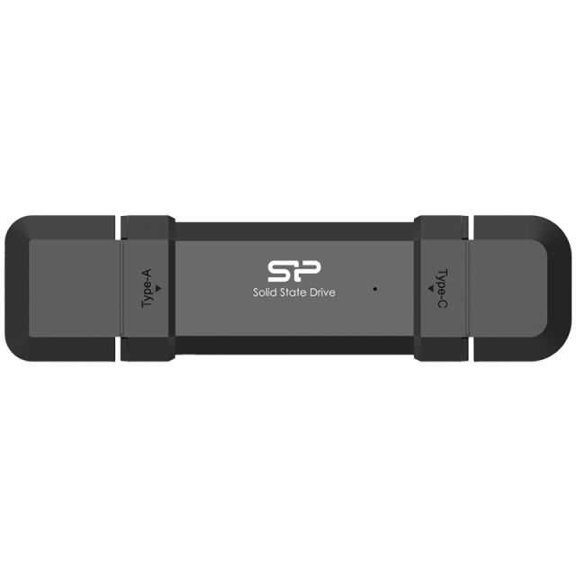 Външен SSD Silicon Power DS72 Black, 500GB, USB-A и USB-C 3.2 Gen2 