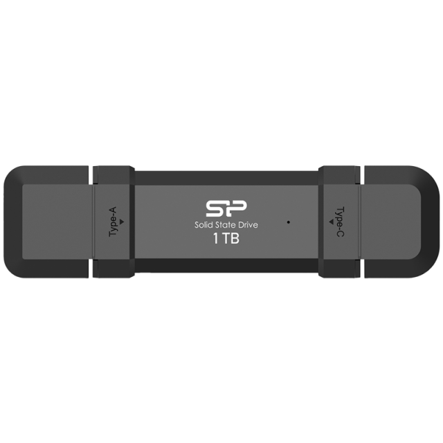 Външен SSD Silicon Power DS72 Black, 1TB, USB-A и USB-C 3.2 Gen2