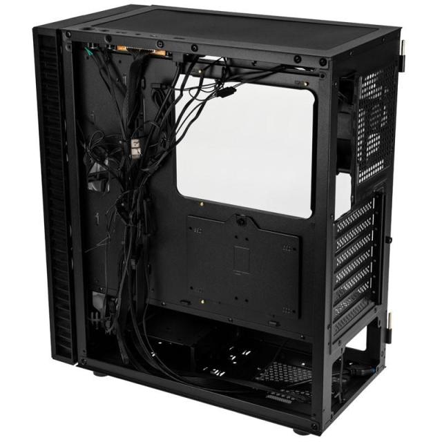 Кутия Kolink Observatory HF ARGB TG Mid-Tower, 2 x USB 2.0, 1 x USB 3.0, HD Audio, Mini-ITX / Micro-ATX / ATX, Черна