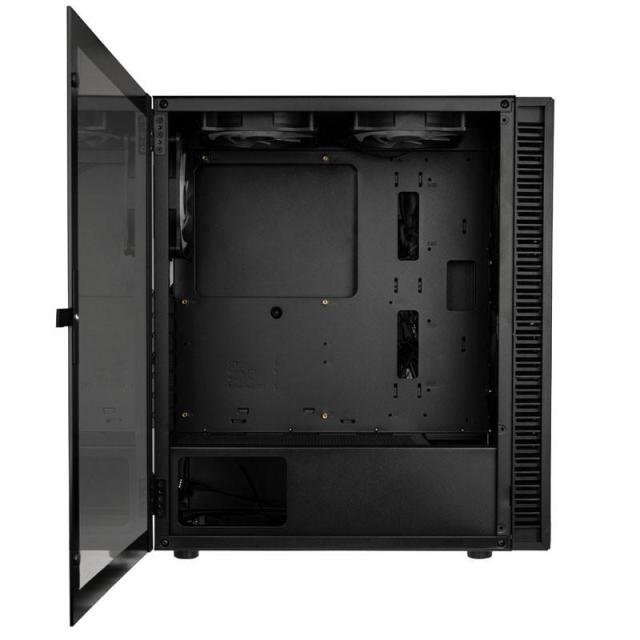 Кутия Kolink Observatory HF ARGB TG Mid-Tower, 2 x USB 2.0, 1 x USB 3.0, HD Audio, Mini-ITX / Micro-ATX / ATX, Черна