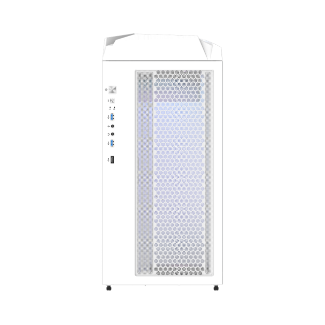 Кутия Gigabyte C301 WHITE V2, Tempered Glass, Mid-Tower, RGB Fusion, USB 3.1 Gen2 Type-C x1, USB 3.0 x2, HD Audio, ATX