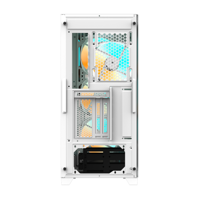 Кутия Gigabyte C301 WHITE V2, Tempered Glass, Mid-Tower, RGB Fusion, USB 3.1 Gen2 Type-C x1, USB 3.0 x2, HD Audio, ATX