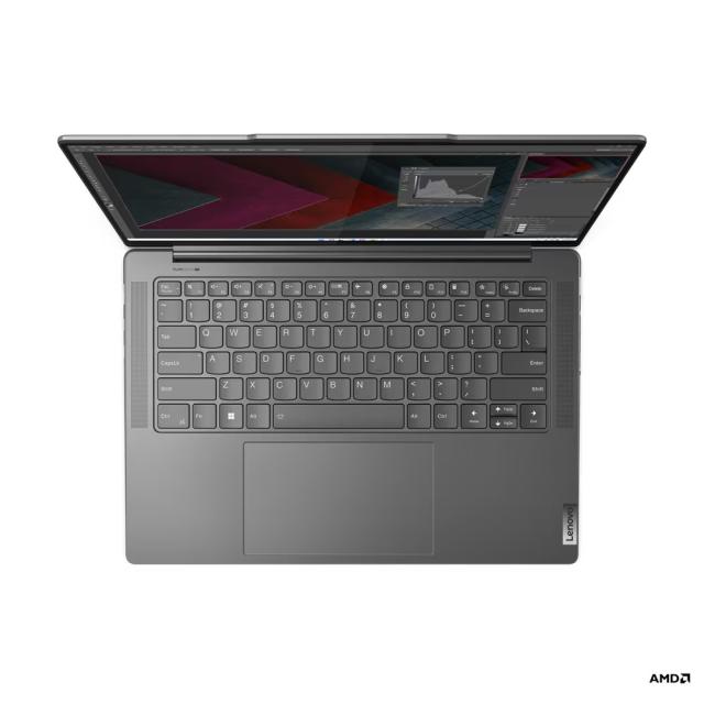 Лаптоп LENOVO Yoga Pro 7 14ARP8, AMD Ryzen™ 5 7535HS (6C /  3.3 / 4.55GHz, 16MB), 14.5" (36.83 cm) 2.5K ,IPS 350nits Anti-glare, 100% sRGB, 90Hz, 16GB LPDDR5, SSD 512SSD M.2 PCIe 4.0x4, Free DOS