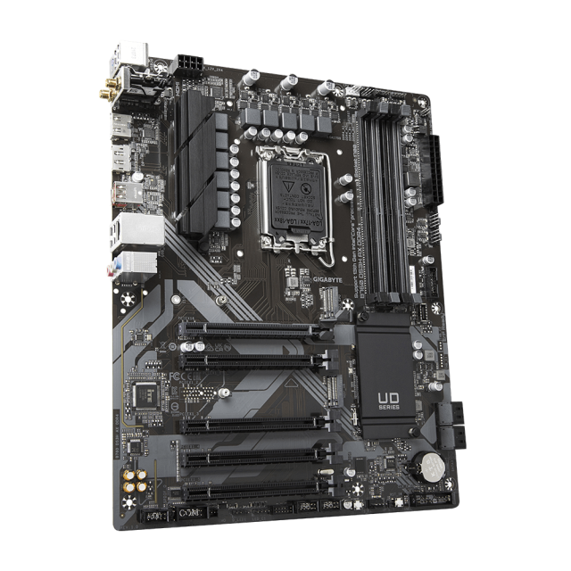 Дънна платка GIGABYTE B760 DS3H AX, LGA1700, 4x DDR4, 1 x M.2 PCIe 4.0, Wi-Fi 6E, HDMI, DP, ATX