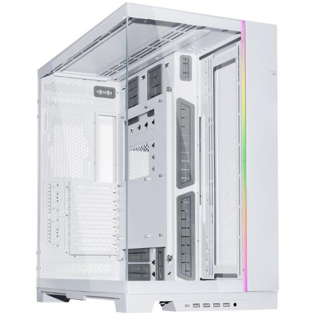 Кутия Lian Li PC-O11 Dynamic EVO XL, Full-Tower, Tempered Glass, 4 x USB 3.0, 1 x USB Type-C, 1 x Audio, E-ATX (Under 280mm)/ATX/Micro-ATX/Mini-ITX, Бяла