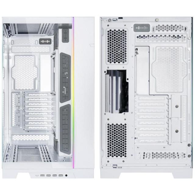 Кутия Lian Li PC-O11 Dynamic EVO XL, Full-Tower, Tempered Glass, 4 x USB 3.0, 1 x USB Type-C, 1 x Audio, E-ATX (Under 280mm)/ATX/Micro-ATX/Mini-ITX, Бяла