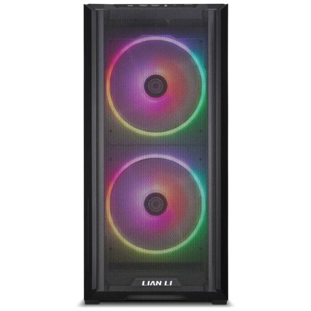 Кутия Lian-Li LANCOOL 216 RGB Mid-Tower, Tempered Glass, 2 x USB 3.0, 1 x USB Type-C, 1 x Audio, E-ATX (Under 280mm)/ATX/Micro-ATX/Mini-ITX, Черна