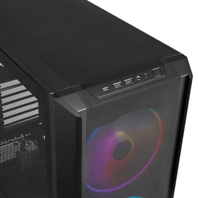 Кутия Lian-Li LANCOOL 216 RGB Mid-Tower, Tempered Glass, 2 x USB 3.0, 1 x USB Type-C, 1 x Audio, E-ATX (Under 280mm)/ATX/Micro-ATX/Mini-ITX, Черна