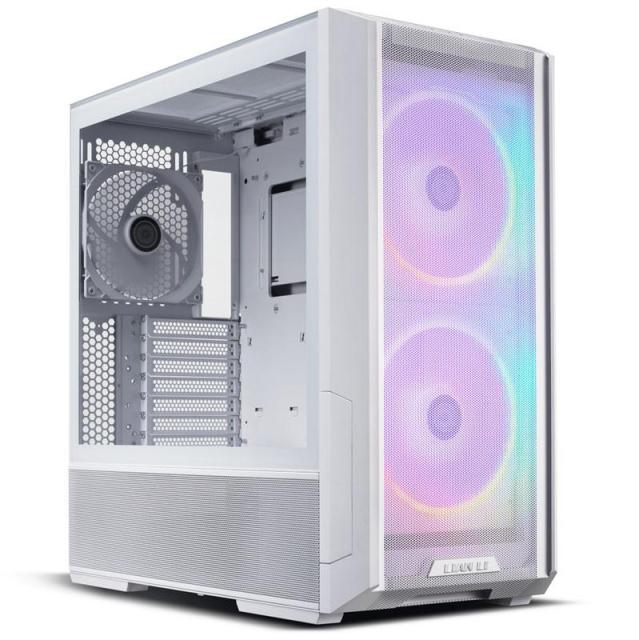 Кутия Lian-Li LANCOOL 216 RGB Mid-Tower, Tempered Glass, 2 x USB 3.0, 1 x USB Type-C, 1 x Audio, E-ATX (Under 280mm)/ATX/Micro-ATX/Mini-ITX, Бяла