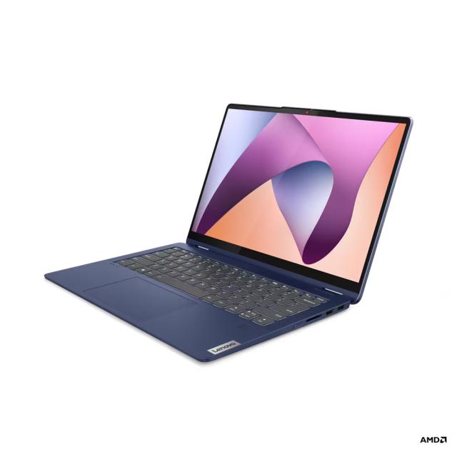 Лаптоп Lenovo IdeaPad Flex 5 14ABR8, 14.0" (35.56 cm), Full HD+, Touch Screen, AMD Ryzen 5 7530U (2.0/4.5GHz, 16M), 16GB DDR4, 512GB SSD PCIe 4.0, Windows® 11 Home