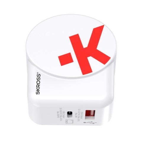 Адаптер-зарядно SKROSS Euro USB Charger AC45PD, USB-A, USB-C