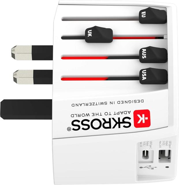 Адаптер SKROSS PRO MUV USB-A, USB-C, 1.302962, World, Бял