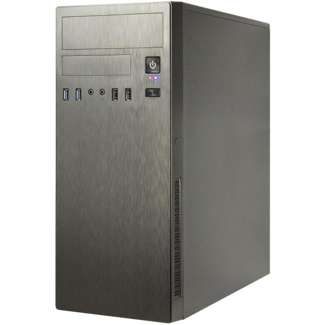 Кутия за компютър Inter Tech IT-2812 Business, 2x USB 3.0, 2x USB 2.0, Mid-Tower, Mini-ITX, Micro-ATX, ATX