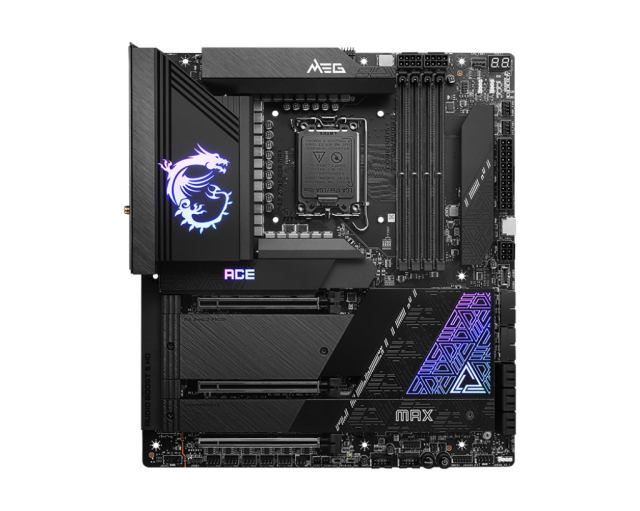 Дънна платка MSI MEG Z790 ACE MAX, Z790, LGA1700, DDR5, PCI-E 4.0, 6x SATA 6Gb/s, 5x M.2 slots, 3x USB 3.2 Gen2 Type-C, 2x 2.5G LAN, Wi-Fi7 / Bluetooth, E-ATX