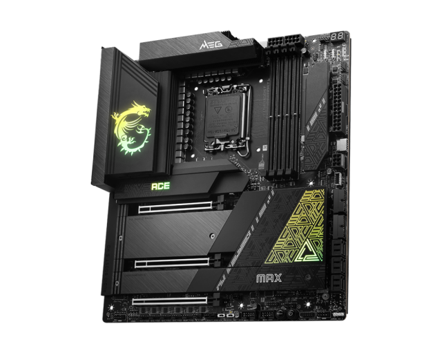 Дънна платка MSI MEG Z790 ACE MAX, Z790, LGA1700, DDR5, PCI-E 4.0, 6x SATA 6Gb/s, 5x M.2 slots, 3x USB 3.2 Gen2 Type-C, 2x 2.5G LAN, Wi-Fi7 / Bluetooth, E-ATX