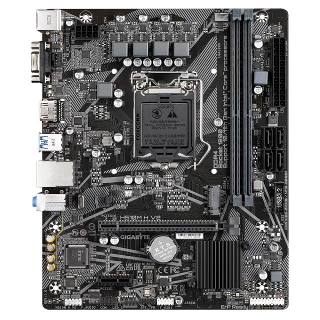 Дънна платка GIGABYTE H510M H V2, LGA1200, 2x DDR4, 1 x M.2, 4 x SATA 6Gb/s, VGA, HDMI, mATX