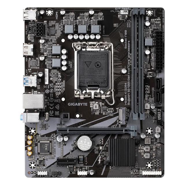 Дънна платка GIGABYTE H610M K, LGA1700, 2x DDR4, 1 x M.2, 4 x SATA 6Gb/s, HDMI, mATX