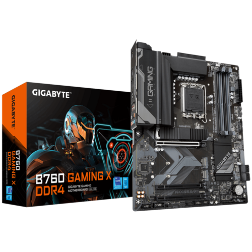 Дънна платка GIGABYTE B760 GAMING X, LGA1700, 4x DDR4, 3 x M.2, 4 x SATA 6Gb/s, HDMI, DP, ATX