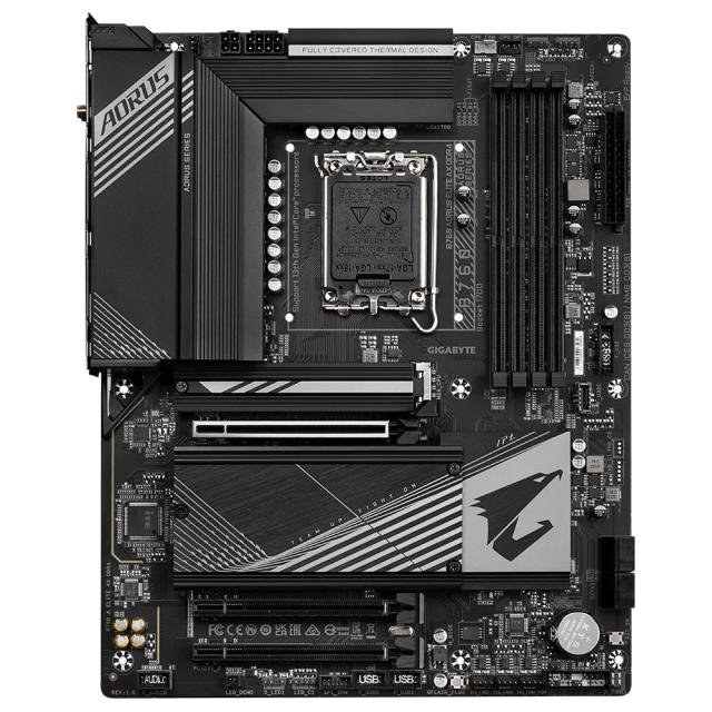 Дънна платка GIGABYTE B760 A ELITE AX, LGA1700, 4x DDR4, 3 x M.2, 4 x SATA 6Gb/s, Wi-Fi 6E, USB Type-C, HDMI, DP, ATX