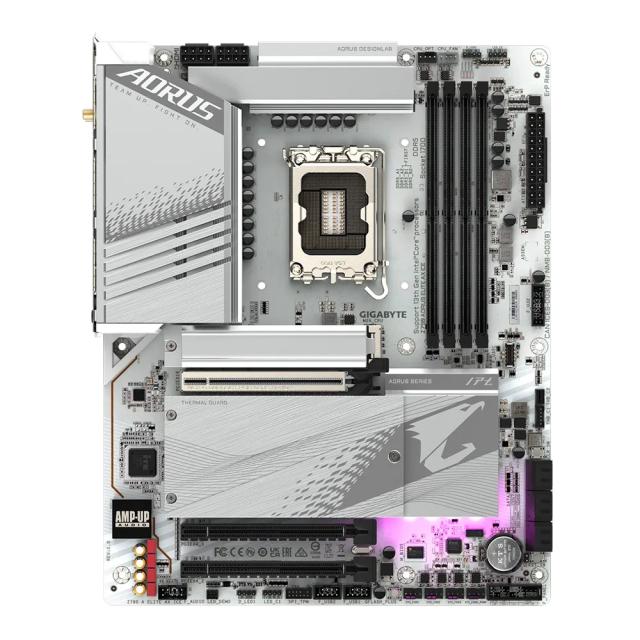 Дънна платка GIGABYTE Z790 A ELITE AX ICE, LGA1700, 4x DDR5, 4 x M.2, 6 x SATA 6Gb/s, WIFI 6, USB Type-C, HDMI, DP, ATX