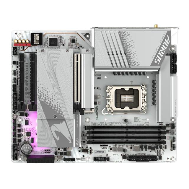 Дънна платка GIGABYTE Z790 A ELITE AX ICE, LGA1700, 4x DDR5, 4 x M.2, 6 x SATA 6Gb/s, WIFI 6, USB Type-C, HDMI, DP, ATX