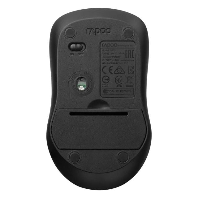 Мишка RAPOO 1680, Тиха, 1000 DPI, Wireless 2.4Ghz, Черна