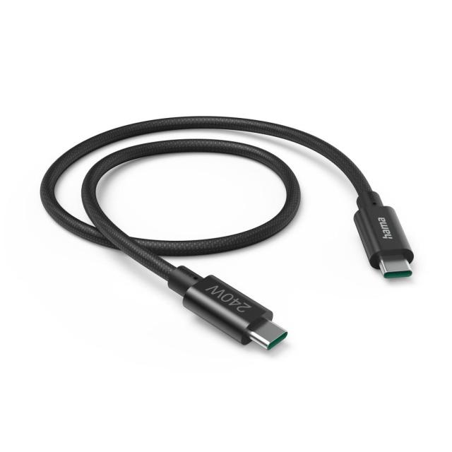 Кабел за зареждане Hama "Full-Featured" USB-C - USB-C, 240 W, USB 3.2 Gen1, 5Gbit/s, 1,5 m