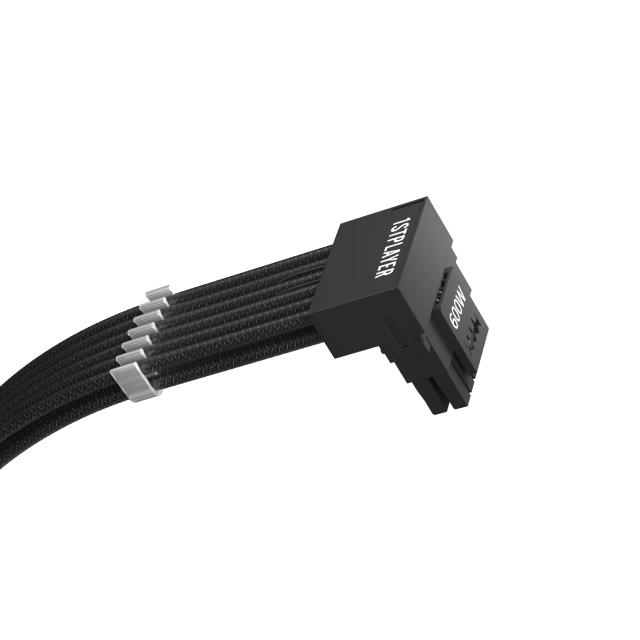 Модулен кабел 1stPlayer Custom Sleeved Modding Cable Black - PCIe 5.0 12VHPWR M/M