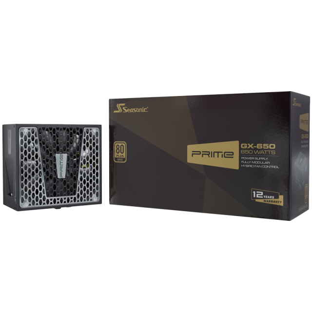 Захранване Seasonic Prime GX-650 Gold, 80 PLUS GOLD, 140mm FDB Fan, Fully Modular