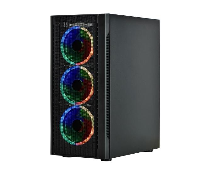 Кутия Spire SPM7022GU3-3RGB, 3 x RGB вентилатора, 2xUSB2.0, 1xUSB3.0, ATX, mATX