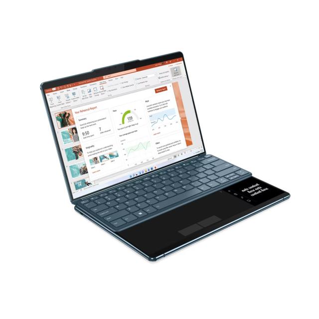 Лаптоп Lenovo Yoga Book 9 13IRU8, (10-ядрен) Intel Core i7-1355U 1.7/5.0GHz, Dual 13.3" (33.78cm) WQXGA+ OLED Touch, 16GB LPDDR5X, 1TB SSD NVMe, 3x Thunderbolt 4, Windows 11 Home