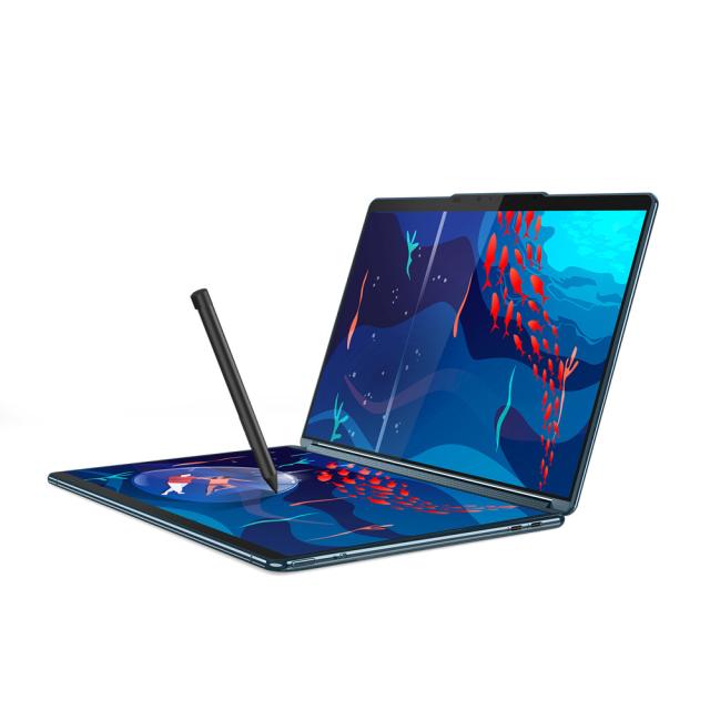 Лаптоп Lenovo Yoga Book 9 13IRU8, (10-ядрен) Intel Core i7-1355U 1.7/5.0GHz, Dual 13.3" (33.78cm) WQXGA+ OLED Touch, 16GB LPDDR5X, 1TB SSD NVMe, 3x Thunderbolt 4, Windows 11 Home