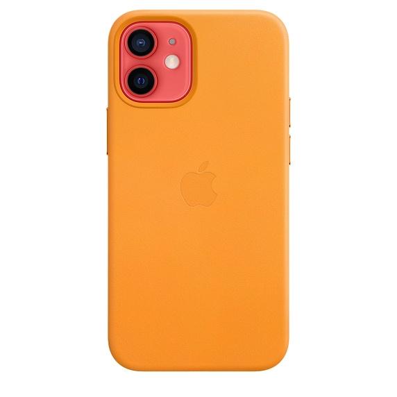Калъф Apple iPhone 12 mini Leather Case with MagSafe - California Poppy (Seasonal Fall 2020)