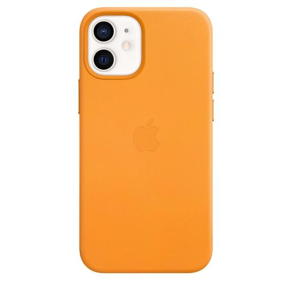Калъф Apple iPhone 12 mini Leather Case with MagSafe - California Poppy (Seasonal Fall 2020)