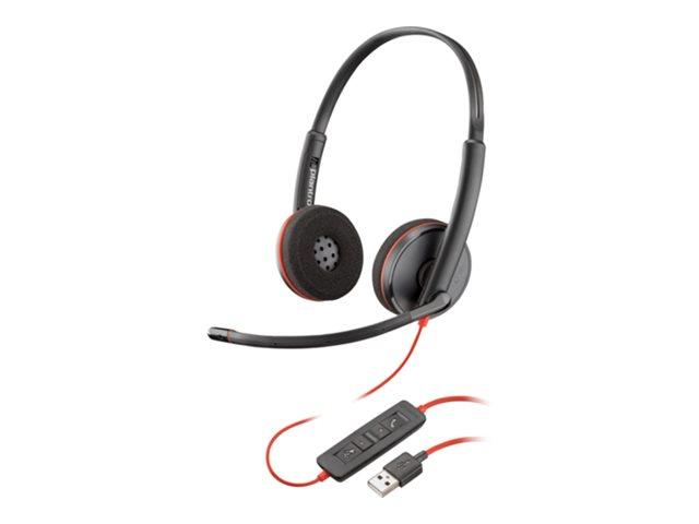 Слушалки HP Poly Blackwire 3220 Stereo USB-A Headset Bulk