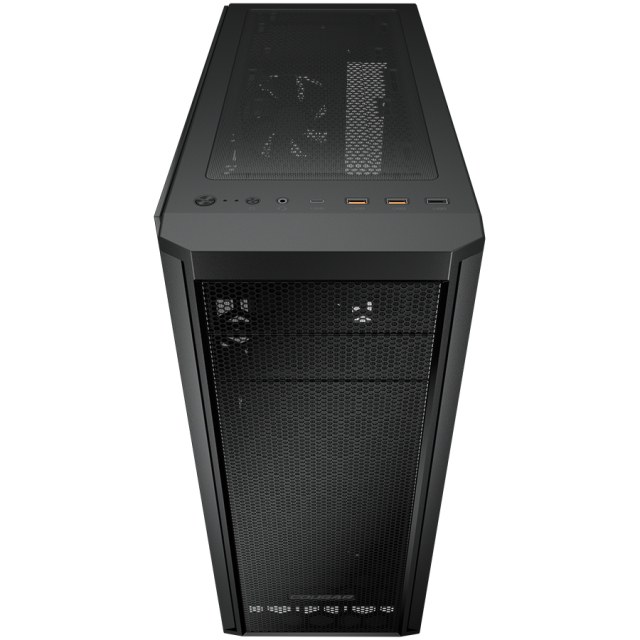 Кутия COUGAR  MX330-G Pro, Mid Tower,USB 3.0 x 2, USB 2.0 x 2, Mic x 1 / Audio x 1, RGB button, MiniITX/MicroATX/ATX, черна